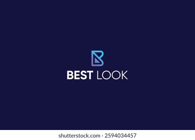 Letter B simple unique gradient colour logo