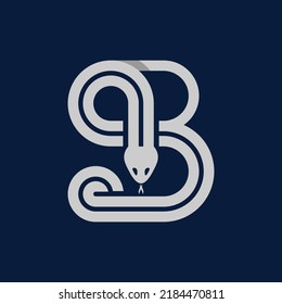 Letter B Snake Logo Design