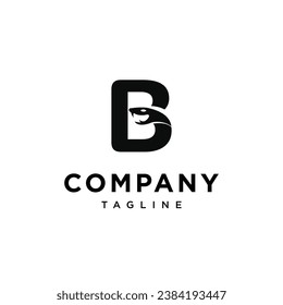 Letter B snake logo icon vector template