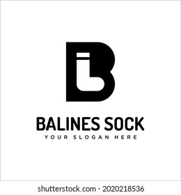 letter B sock brand logo design