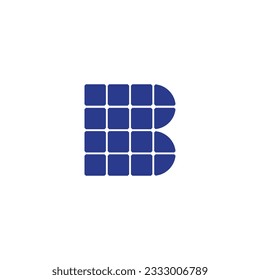 Letter B Solar panel logo design