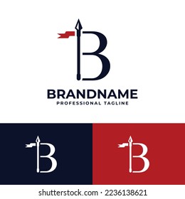 Letter B Spear Logo, suitable for any business related to Spear with B initials.