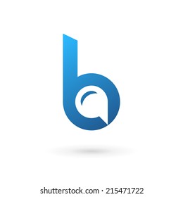 Letter B speech bubble logo icon design template elements. Vector color sign.