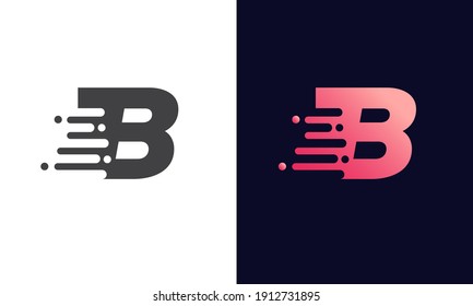 Letter B Speed Logo Design Element Stock Vector (Royalty Free ...