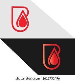 Letter B Splatter logo icon. Abstract Design concept red blood splash with hidden letter B logo