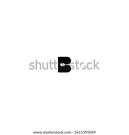 Letter B Spoon Logo Design with White Background