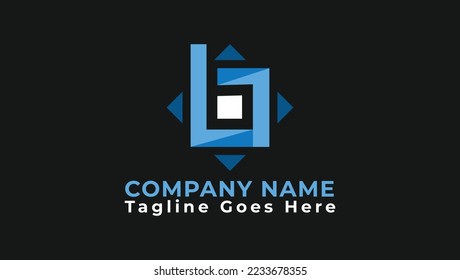 Letter b square minimal business solution and corporate logo