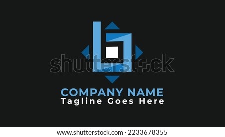 Letter b square minimal business solution and corporate logo