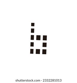 Letter b squares, build geometric symbol simple logo vector