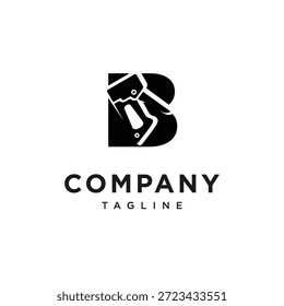 Vetor do ícone de logotipo do grampeador letra B