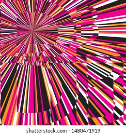 Letter B Star Beams Linear Rays Poster Abstract Sunburst and Rays of Sun Radiating From the Center of Thin Beams, Star Fractal Background Design