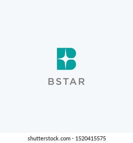 Letter B star logo design icon vector