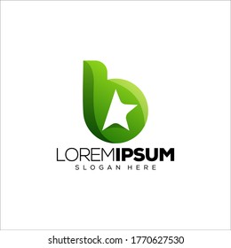 ilustración vectorial del logotipo de la estrella B de la letra