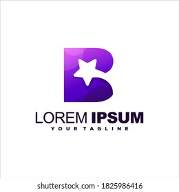 letter b star logo design