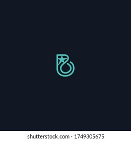Diseño del icono del logotipo de la letra B Star en la ilustración del vector