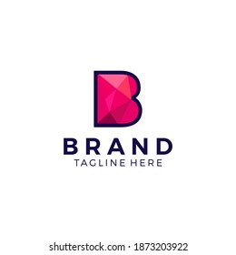 Letter B and Stone logo concept vector
