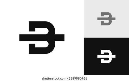 Letra B con diseño de logotipo de banda