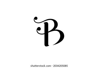 Letter B Stylish Calligraphy Minimal Logo