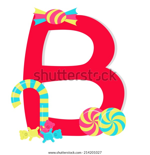 Letter B Stylized Alphabet Candies Letter Stock Vector (Royalty Free ...