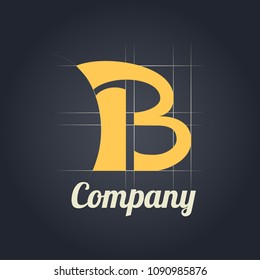 Letter B stylized logo for branding