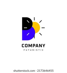  letter b sun clever logo