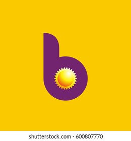 Letter B Sun Logo Icon Design Stock Vector (Royalty Free) 600807770 ...