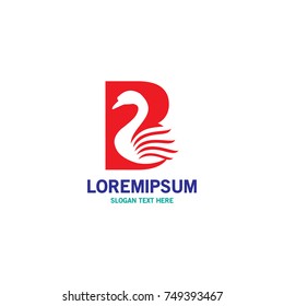 letter b and swan logo 