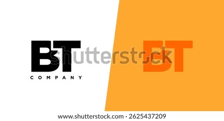 Letter B and T, BT logo design template. Minimal monogram initial based logotype.