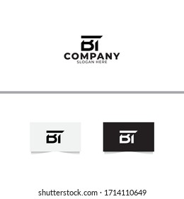 Plantilla de diseño de logotipos de letra B y T