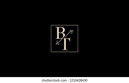 LETTER B AND T MONOGRAM LOGO WITH SQUARE FRAME FOR LOGO DESIGN OR ILLUSTRATION USE