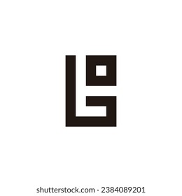 Letra b, t y o símbolo geométrico cuadrado simple vector de logotipo
