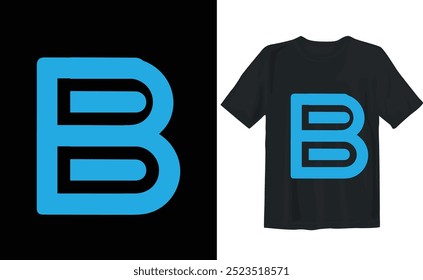 letter B t shirt design