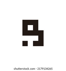 Geometrisches Buchstaben B und T mit einfachem Logo, Vektorgrafik
