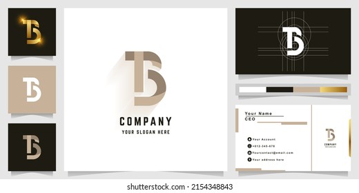 Letter B or TB monogram logo with business card design