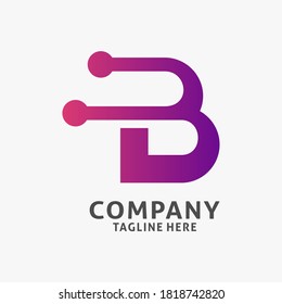 Letter B tech logo design inspiration
