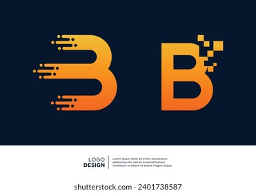 Letter B tech logo design inspiration.