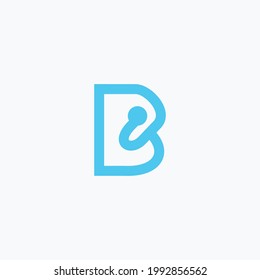 letter b tech logo icon vector design template