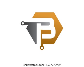 Letter B Tech logo or symbol template design