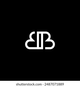 Letra B, letra técnica del alfabeto digital, incluido conjunto de cuatro de diferentes grosores, Ilustración vectorial