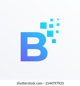Buchstabe B mit Technologielogo
