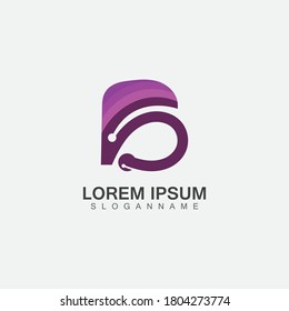 Concepto del logotipo de la tecnología de la letra B. Ilustración creativa y elegante Diseño de logotipos 
