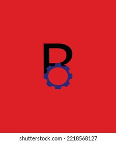 letra b y logotipo de tecnología para identidad corporativa