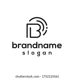 letter B technology logo design vector