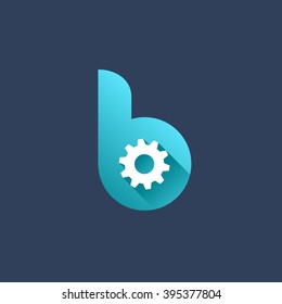 Letter B technology logo icon design template elements