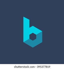 Letter B technology logo icon design template elements