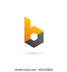 Letter B technology logo icon design template elements