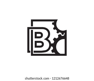 Letter B Technology Logo Template Design Vector, Emblem, Concept Design, Creative Symbol, Icon