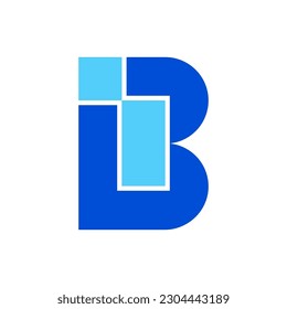 Letter B technology modern logo template