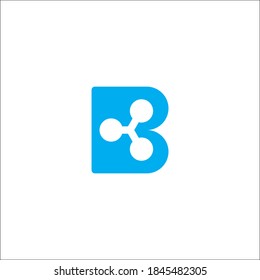 Letter B technology smart and modern a slick logo for a web and mobile app growth platform.