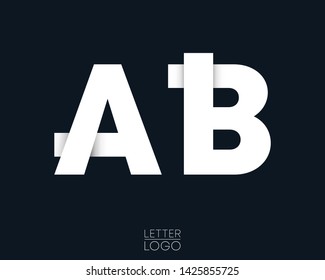 Letter A and B template logo design. Vector illustration.